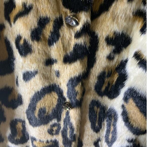 Vintage Donna Salyers Fabulous-Furs Coat Women Size Large Faux Fur Leopard Print - Picture 5 of 7